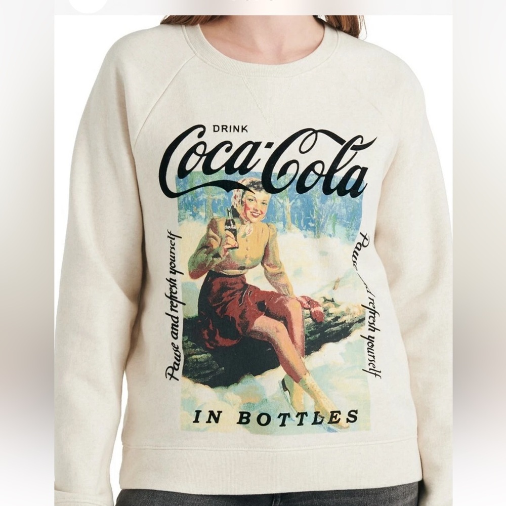 Lucky Brand Coca-Cola Retro Graphic Sweatshirt Size XL